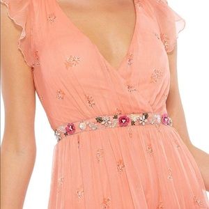 Mac Duggal - 9081 V Neck Floral Knee Length Dress - size 4, never been worn, NWT